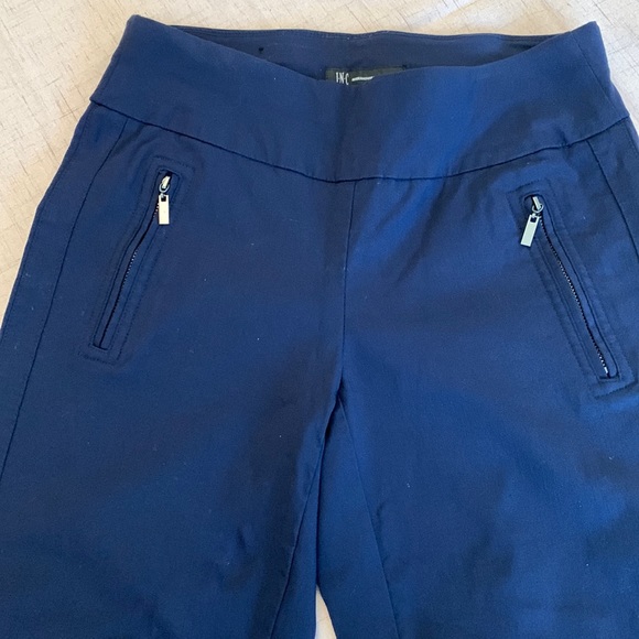 🦋 INC capri pants stretch- navy blue size 6 - Picture 2 of 6